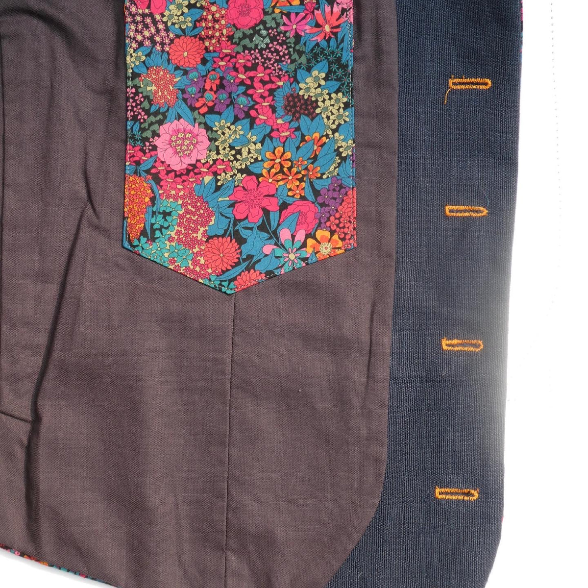 Vest ~ Picasso red flowered print