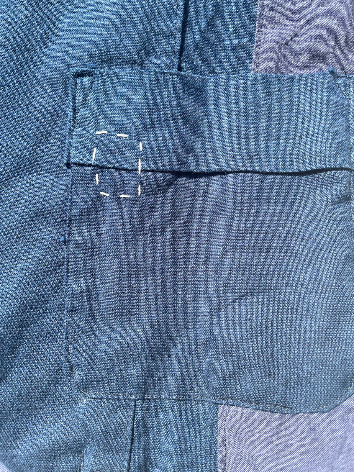 Boro sashiko jacket ~ Hokusai blue