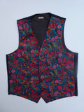 Vest ~ Picasso red flowered print