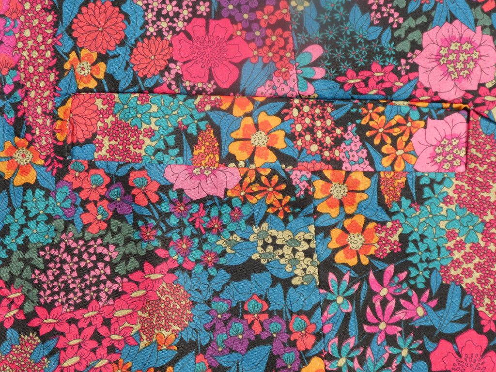Vest ~ Picasso red flowered print
