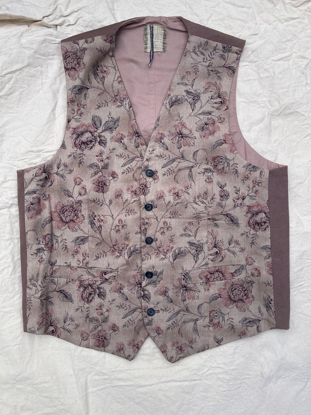 Vest ~ rose/desert painted flowered print